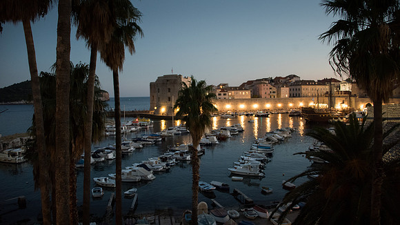 Old Town Harbour at Night