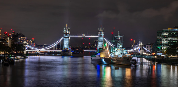 Tower Bridge at Night from London Bridge
