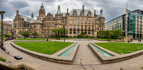 Sheffield Town Hall and Peace Gardens -2