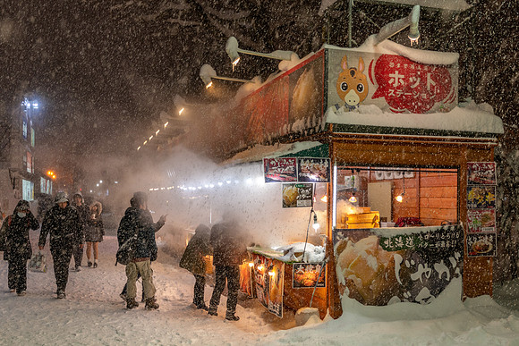 Food Stall in the Snow -1