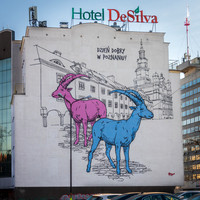 Poznan Goats Mural at Hotel DeSilva
