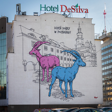 Poznan Goats Mural at Hotel DeSilva