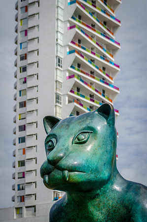 Sculpture of a Panther and Apartment
