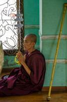 Yangon - Meditating Monk