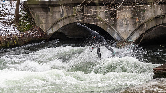 Winter Surfing in the English Garden -3