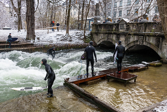 Winter Surfing in the English Garden -5