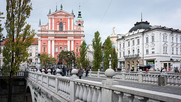 Pink Church from Triple Bridge