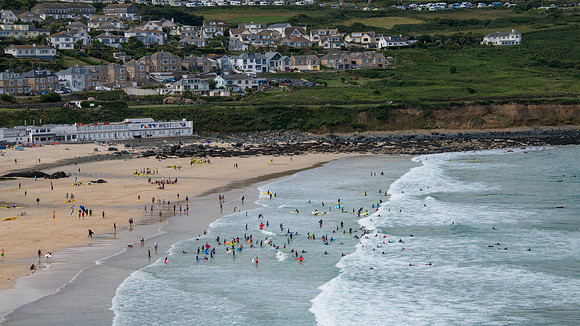 Surfers at St Ives