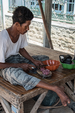 Preparing Goat Meat for Lunch