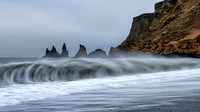 Reynisdrangar from Víkurfjara Beach -2