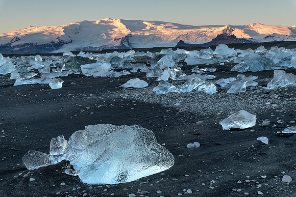 Dawn, Iceberg Beach at Breiðarmerkursandur  -5