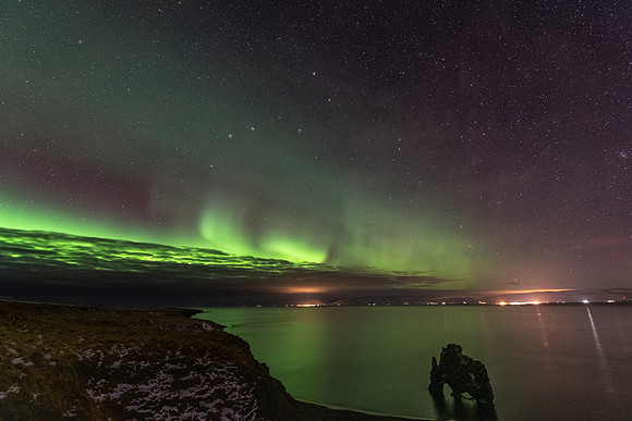Aurora Borealis from Vatnsnes Peninsula -3