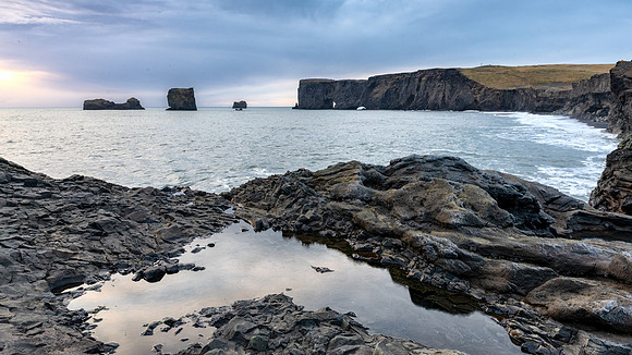 Towards Dyrholaey Arch from Dyrhólaey Promontory  -1