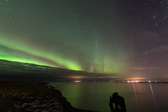 Aurora Borealis from Vatnsnes Peninsula -2