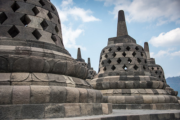 Borobudur Lattice Stupas -4