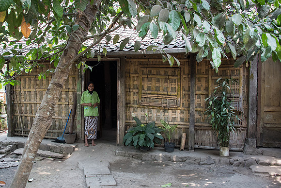 Bamboo House and Old Lady
