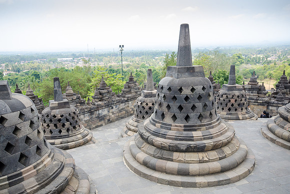 Borobudur Lattice Stupas -3