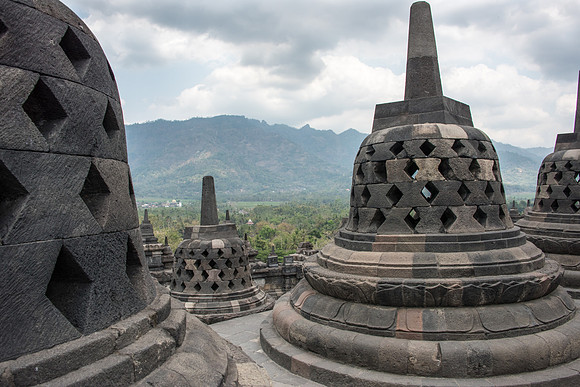 Borobudur Lattice Stupas -8
