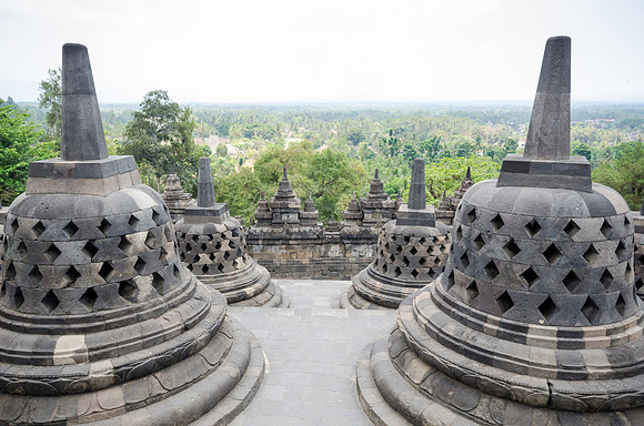 Borobudur Lattice Stupas -1
