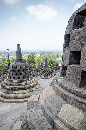 Borobudur Lattice Stupas -2