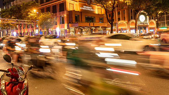 Motorcycles at Night -5