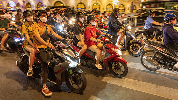 Motorcycles at Night -4