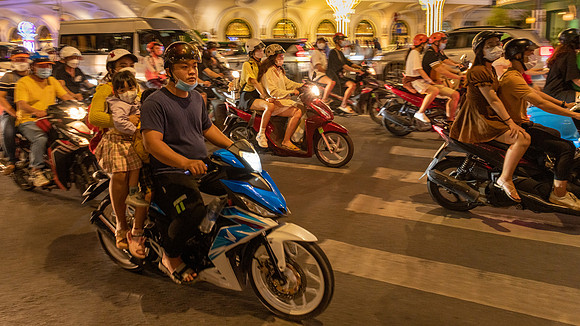 Motorcycles at Night -3