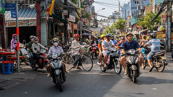 Street Full of Motorcycles -2