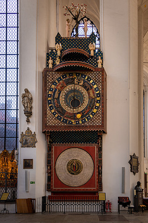 Gdansk Astronomical Clock in the St. Mary's Church