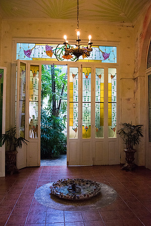 Stained Glass Doors in Old Building