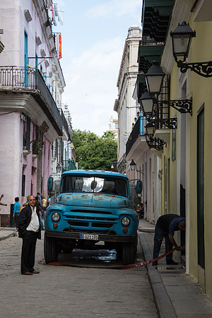 Delivering Water in Old Havana