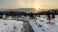 Watery Sunset Biei River -1