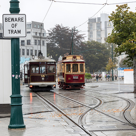 Tourist Trams in the Rain