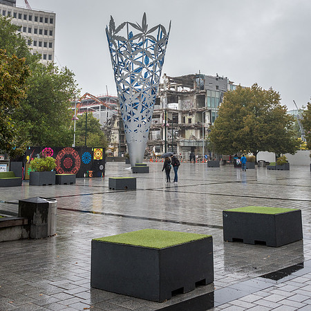 Central Christchurch in the Rain