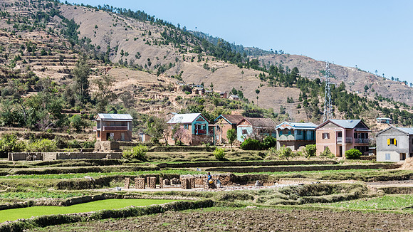 Village and Brick Field