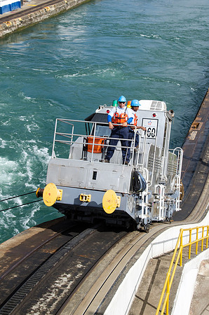 Tug Engines Panama Canal Locks