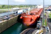Bulk Carrier 'Panamax' Ship Navigating Gatun Locks -4