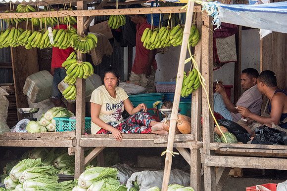 Fresh Produce Stall in Food Market