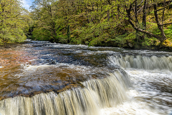 Sgwd-y-Bedol - Horseshoe Falls in Spring -3