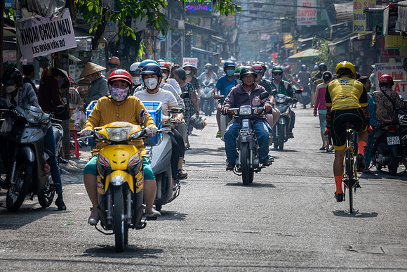 Street Full of Motorcycles -1