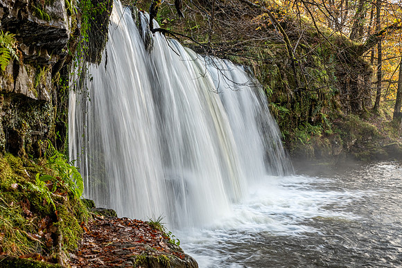 Sgwd Ddwli Uchaf - Upper Gushing Falls in Autumn -4