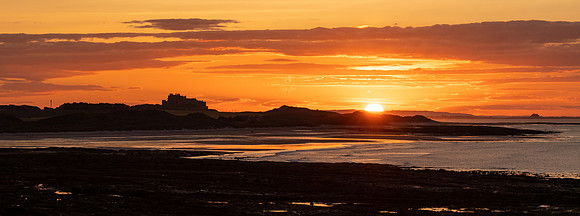 Bamburgh Castle Sunset -1