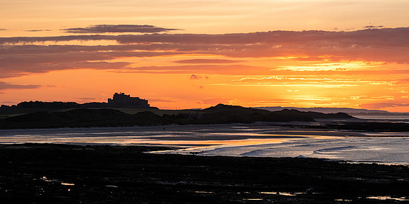 Bamburgh Castle Sunset -2