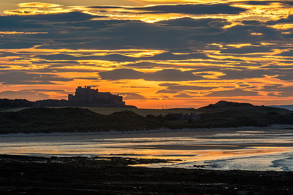 Bamburgh Castle Sunset -3