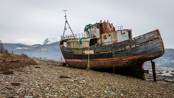 Abandoned Fishing Boat, Fort William - 3