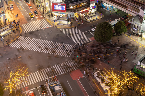Scramble Crossing at Night Shibuya -5