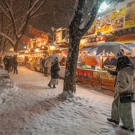 Food Stall in the Snow -2