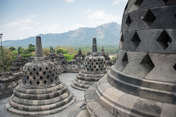 Borobudur Lattice Stupas -7