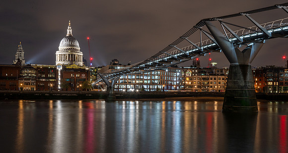 St Pauls and Millennium Bridge -1