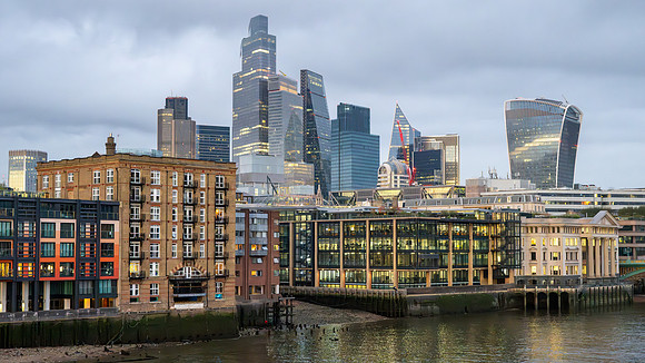 City from Millennium Bridge
